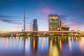 Tokyo, Japan skyline on the Sumida River Royalty Free Stock Photo