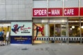 The Spider-Man cafe in Roppongi Hills. Roppongi Hills is a development project in Tokyo