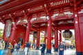 TOKYO, JAPAN: Tourists are visiting Senso-ji temple located at Asakusa area, Tokyo, Japan Royalty Free Stock Photo