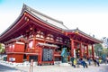 TOKYO, JAPAN: Tourists are visiting Senso-ji temple located at Asakusa area, Tokyo, Japan Royalty Free Stock Photo