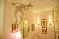 TOKYO, JAPAN: Wendy`s room with Peter Pan`s shadow on the wall setup in Disneystore located at Shibuya, Tokyo Royalty Free Stock Photo