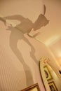 TOKYO, JAPAN: Wendy`s room with Peter Pan`s shadow on the wall setup in Disneystore located at Shibuya, Tokyo Royalty Free Stock Photo