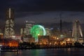 Tokyo Japan Yokohama harbor skyline Royalty Free Stock Photo