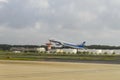 TOKYO - JULY 2018: All Nippon Airways ANA taking off from Narita International Airport