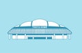 Tokyo landmark building illustration | Tokyo dome city