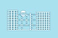 Tokyo landmark building illustration | Odaiba television building