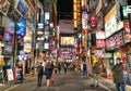 Tokyo - 26 March 2019 - Busy Red Light District Night Life at Kabukicho in Shinjuku, Tokyo, Japan Royalty Free Stock Photo