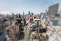 TOKYO - MAY 22, 2016: Aerial skyline of Shinjuku skyscrapers and