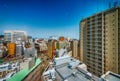 TOKYO - MAY 22, 2016: Aerial skyline of Shinjuku skyscrapers and