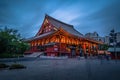 Tokyo - May 20, 2019: Night shot of the Sensoji temple in Asakusa, Tokyo, Japan Royalty Free Stock Photo