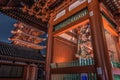 Tokyo - May 20, 2019: Night shot of the Sensoji temple in Asakusa, Tokyo, Japan Royalty Free Stock Photo