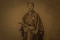 Tokyo - May 21, 2019: Samurai portrait in the Tokyo National Museum in Tokyo, Japan Royalty Free Stock Photo