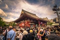 Tokyo - May 18, 2019: Sanja Matsuri Festival crowd at the Sensoji temple in Asakusa, Tokyo, Japan Royalty Free Stock Photo