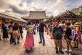 Tokyo - May 18, 2019: Sanja Matsuri Festival crowd at the Sensoji temple in Asakusa, Tokyo, Japan Royalty Free Stock Photo