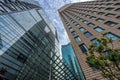 Skyscraper buildings scenery. Shiodome area located in Shinbashi district, Tokyo