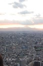 Mount Fuji from Tokyo Metropolitan Government Building observation room Royalty Free Stock Photo