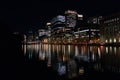 Tokyo Skyline at Night with Water Reflections