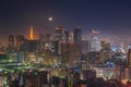 Tokyo night scene, panoramic view Royalty Free Stock Photo