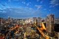 Tokyo night view city landscape. Royalty Free Stock Photo