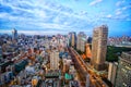 Tokyo before night view city landscape. Royalty Free Stock Photo