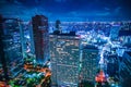 Tokyo night view seen from the observation deck of the Tokyo Metropolitan Government Building Royalty Free Stock Photo