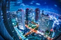 Tokyo night view seen from the observation deck of the Tokyo Metropolitan Government Building Royalty Free Stock Photo