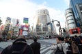 TOKYO - NOVEMBER 28: Crowds of people crossing the center of Shibuya