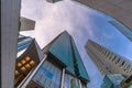 High-Rise buildings in Tokyo near Higashi-Shimbashi Area. Panasonic Shiodome Building and Shiodome City Center, Minato Ward Royalty Free Stock Photo