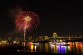 Tokyo odaiba bay fireworks festival Royalty Free Stock Photo