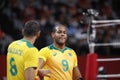 Tokyo2020 Olympic Games, Brazil an Russia men`s volleyball Royalty Free Stock Photo