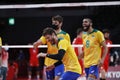 Tokyo2020 Olympic Games, Brazil an Russia men`s volleyball Royalty Free Stock Photo