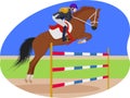 Horse racer sport beautiful illustration.