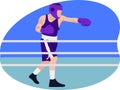 Male boxing player beautiful illustration.