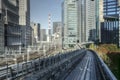 Tokyo railway tracks Royalty Free Stock Photo