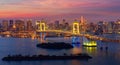 Tokyo Rainbow bridge in night time Royalty Free Stock Photo