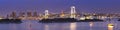 Tokyo Rainbow Bridge in Tokyo, Japan at night