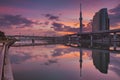 Tokyo Sky Tree and Sumida River, Tokyo, Japan at sunrise Royalty Free Stock Photo