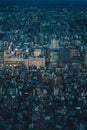 Tokyo skyline as seen from above aerial photography of Tokyo cit