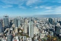 Tokyo skyline endless skyscraper from tower