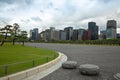 Tokyo Skyline in the Imperial Palace East Gardens, Japan Royalty Free Stock Photo