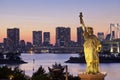 Tokyo skyline and Rainbow Bridge with cityscape at Odaiba Japan Royalty Free Stock Photo