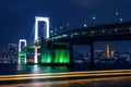 Tokyo skyline with Rainbow bridge and Tokyo tower. Tokyo, Japan Royalty Free Stock Photo