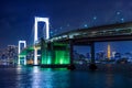 Tokyo skyline with Rainbow bridge and Tokyo tower. Tokyo, Japan Royalty Free Stock Photo