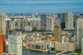 Tokyo skyline seen from the observation deck of the Caretta Shiodome