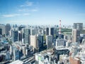 Tokyo Skyline from Shiodome City Center Building, Japan Royalty Free Stock Photo