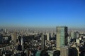 Tokyo skyline in urban skyline, mount fuji as the background Royalty Free Stock Photo