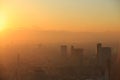 Tokyo skyline in urban skyline, mount fuji as the background Royalty Free Stock Photo