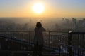 Tokyo skyline in urban skyline, mount fuji as the background Royalty Free Stock Photo