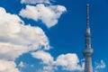 Tokyo Skytree with clouds Royalty Free Stock Photo