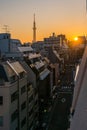 Tokyo Skytree sunrise Ueno Royalty Free Stock Photo